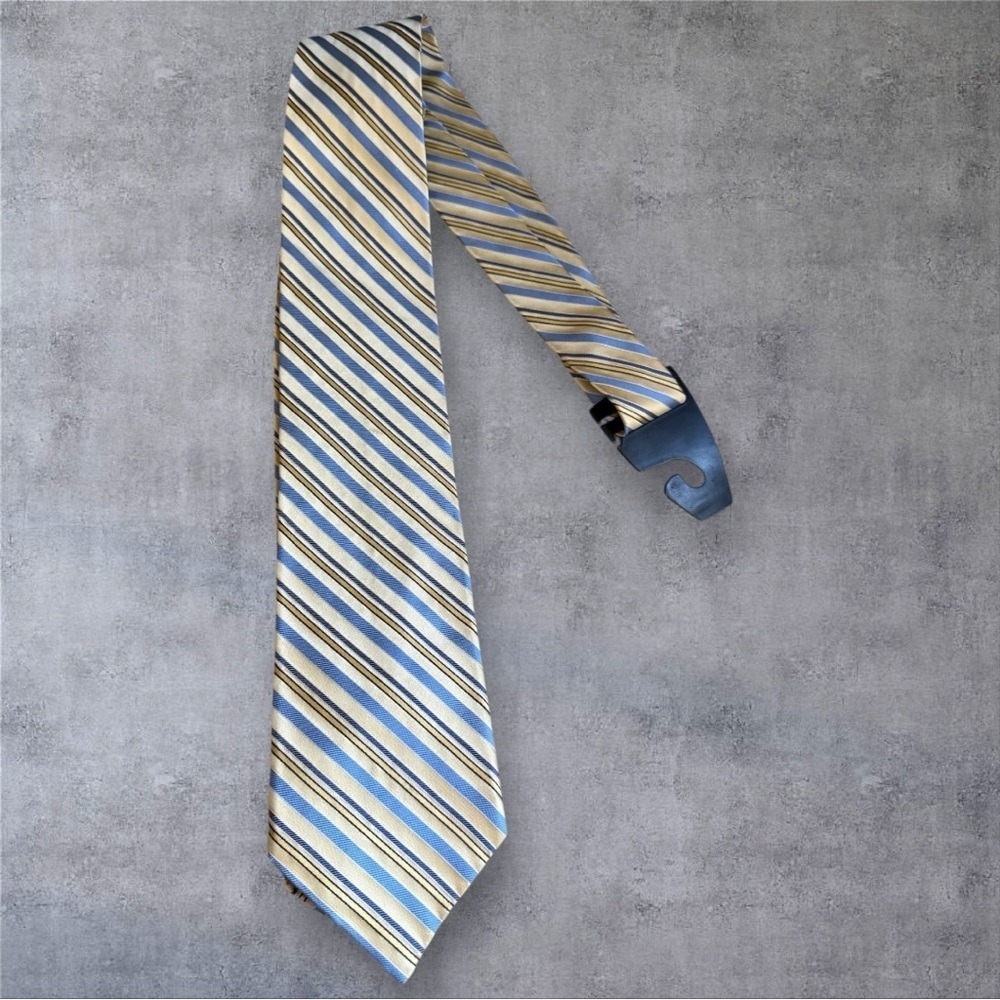 Michael Kors Gold & Blue Stripe Tie - NWT
